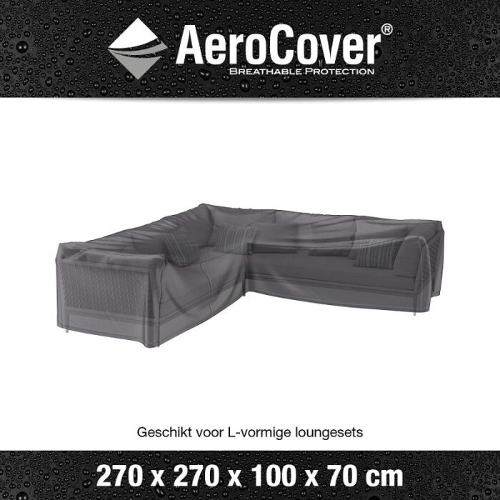 AeroCover hoes loungeset L-vorm 270x270x100xH70 cm art. 7942 - Afbeelding 2