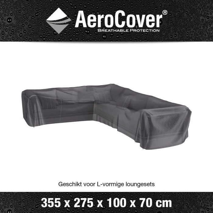AeroCover hoes loungeset L-vorm 355x275x100xH70 cm Links art. 7948 - Afbeelding 2