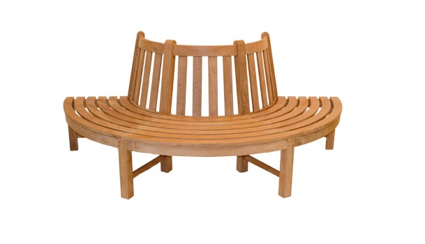 Traditional Teak Beatrice halve-boombank