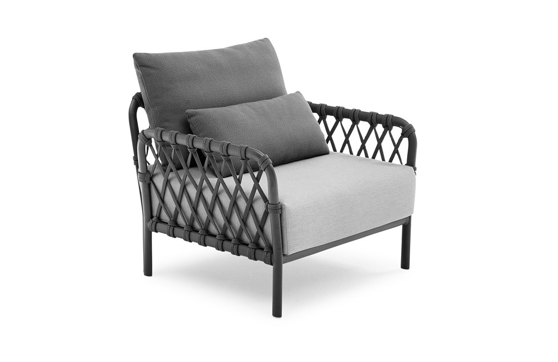 Solpuri Caro lounge-stoel antraciet
