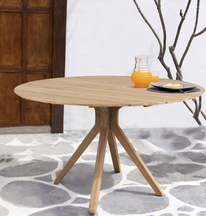 Traditional Teak CARMEN tafel Ø 150 cm - Afbeelding 2