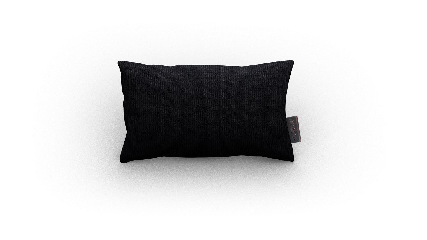 Outdoorkussen Rib Black 50x30cm