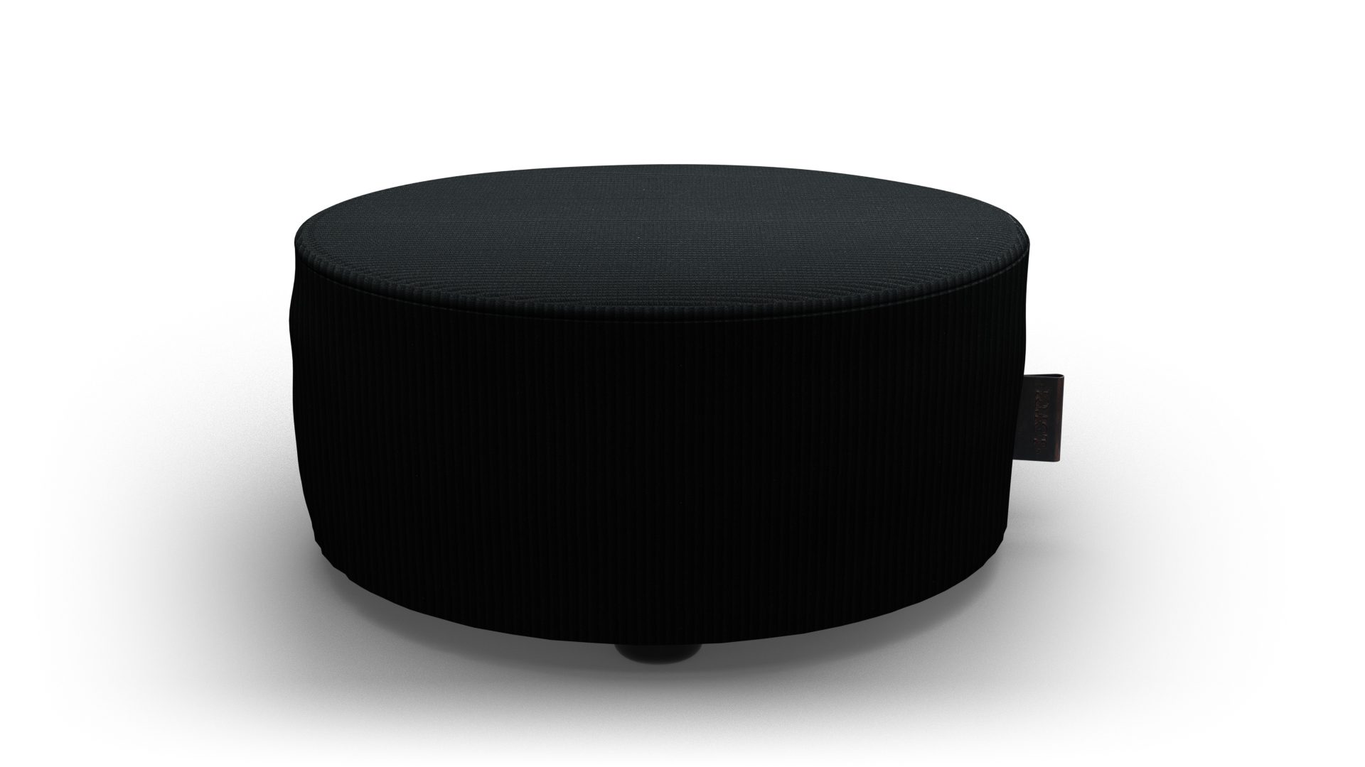 Outdoor hocker Rib Black Ø60cm