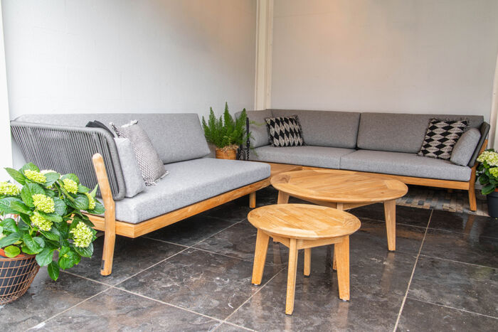 Traditional Teak MARCELLA lounge hoek rechts + tafel - Afbeelding 4