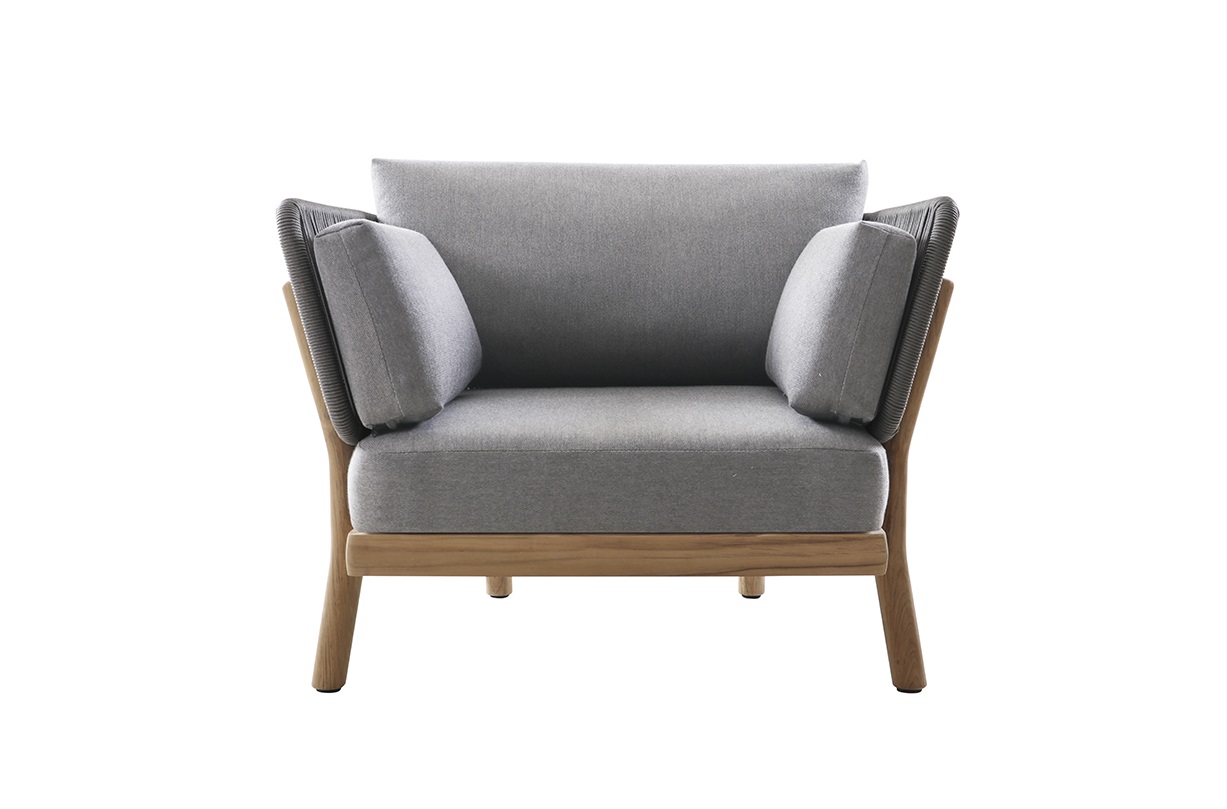 Traditional Teak Marcella lounge-stoel