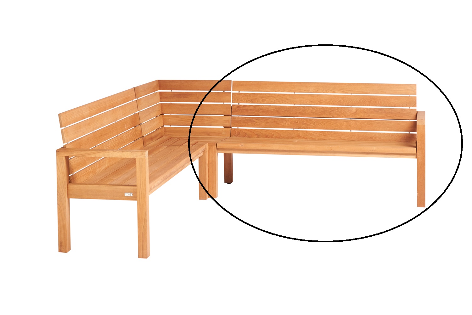 Traditional Teak Maxima bank-180cm arm links