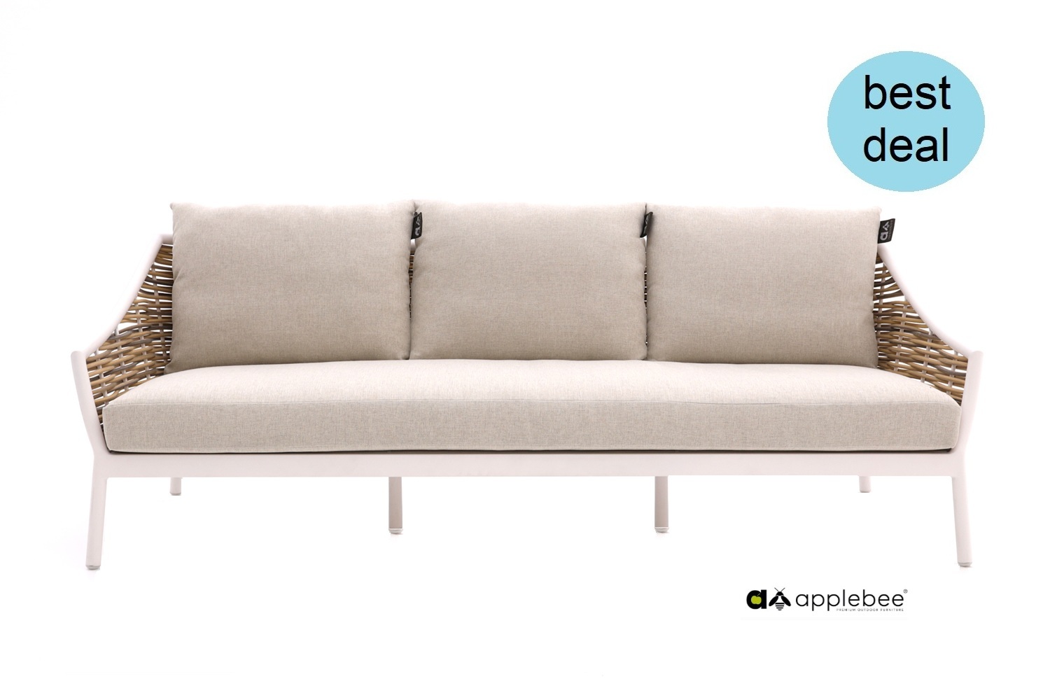 Milou 3-zits loungebank Oyster