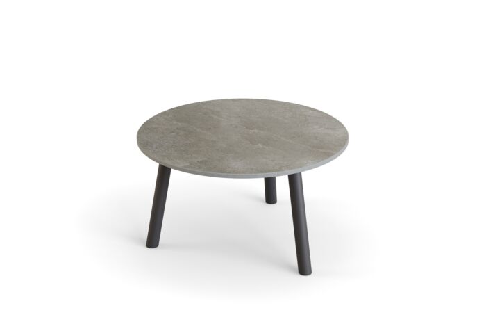 Jati&Kebon Ronda sidetable-Ø60cm charcoal-palladium-grey