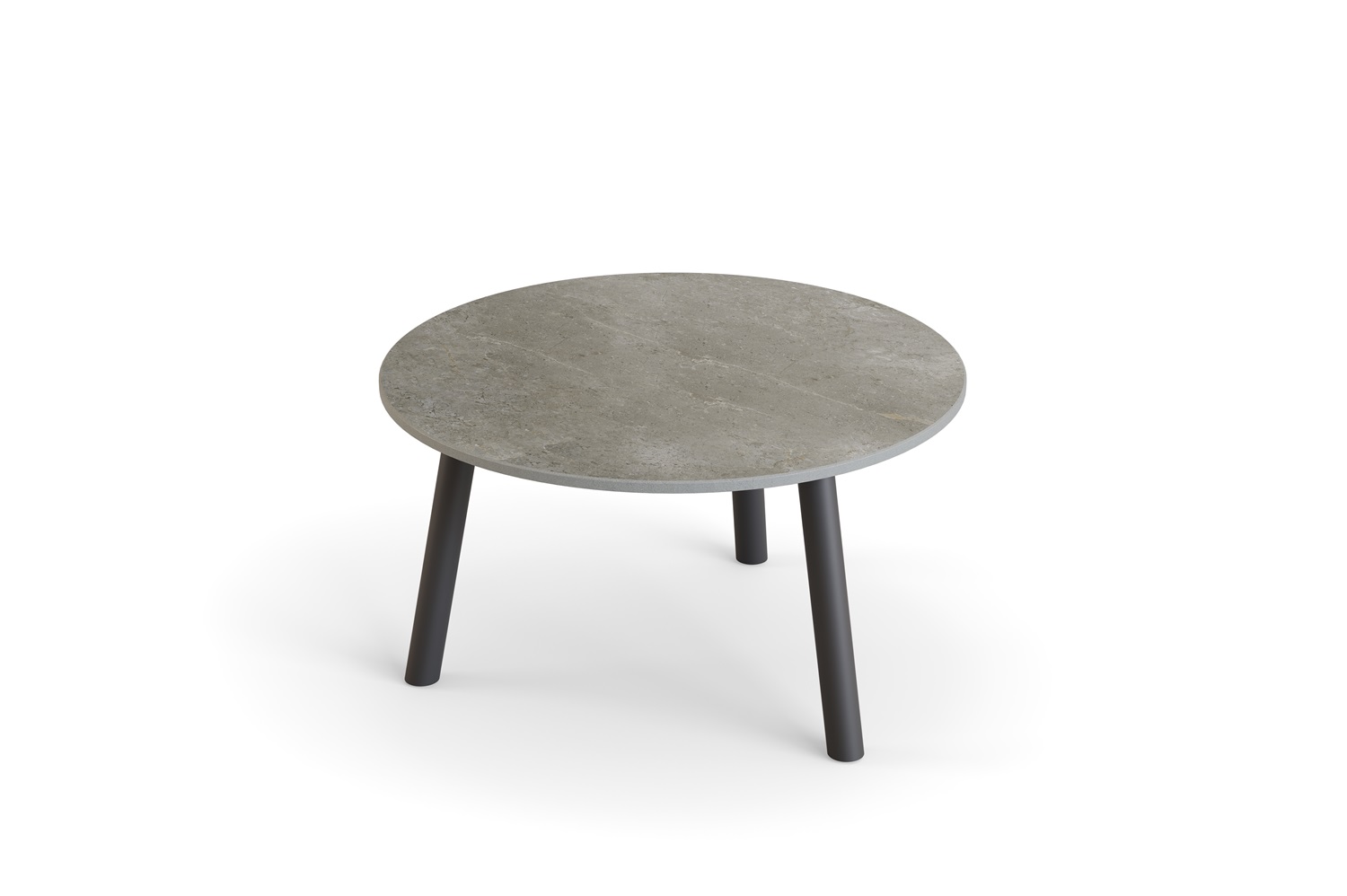 Jati&Kebon Ronda sidetable-Ø60cm charcoal-palladium-grey