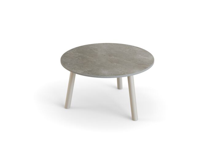 Jati&Kebon Ronda sidetable-Ø60cm sand-palladium-grey