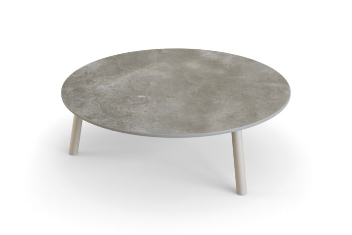 Jati&Kebon Ronda sidetable-Ø90cm sand-palladium-grey