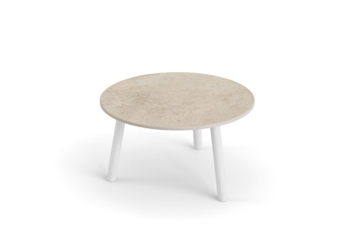 Jati&Kebon Ronda sidetable-Ø60cm white-chianca