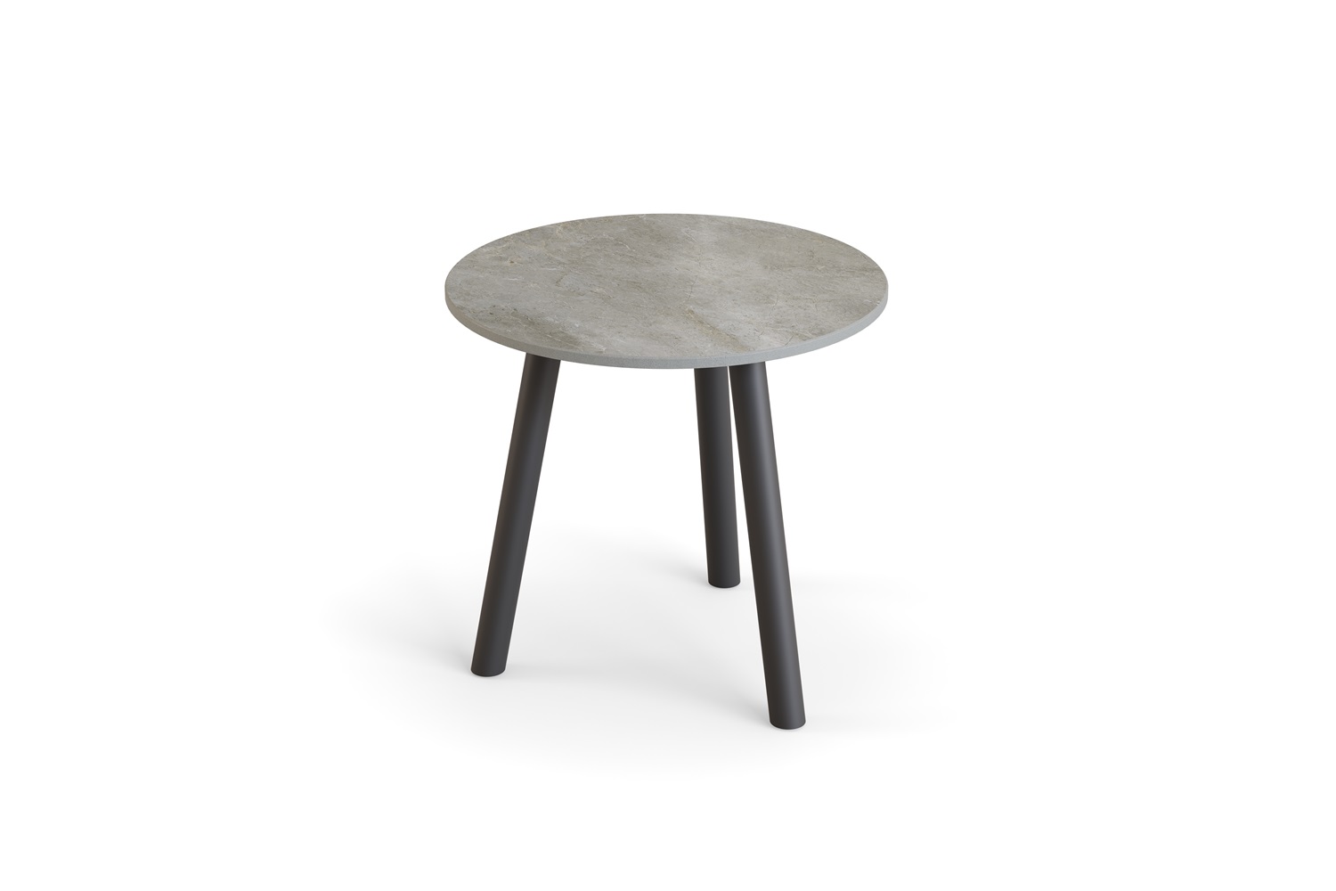 Jati&Kebon Ronda sidetable-Ø45cm charcoal-palladium-grey