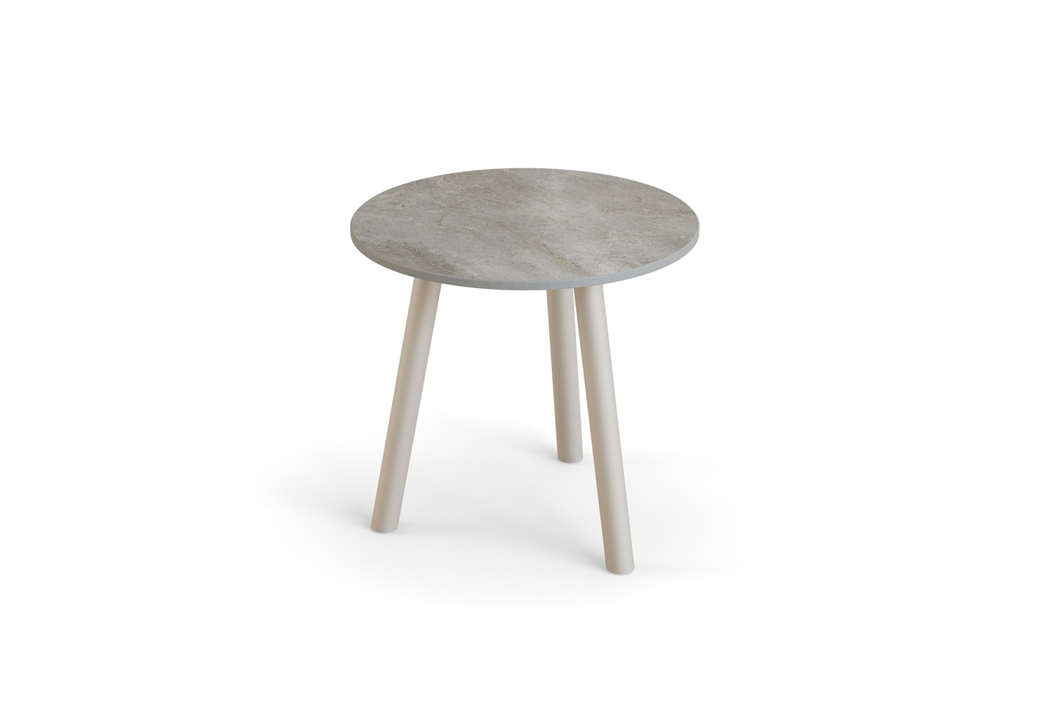 Jati&Kebon Ronda sidetable-Ø45cm sand-palladium-grey