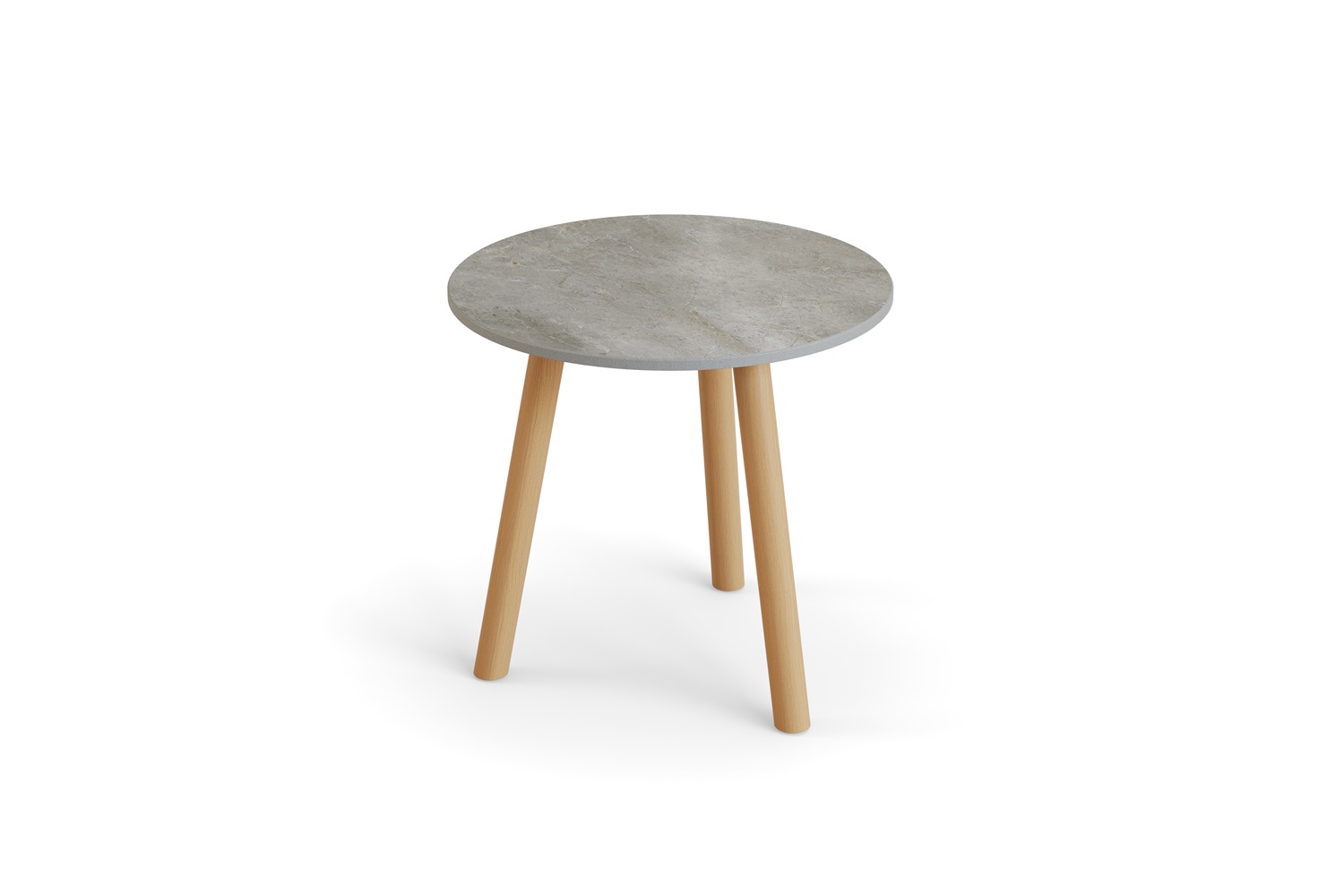 Jati&Kebon Ronda sidetable-Ø45cm teak-palladium-grey