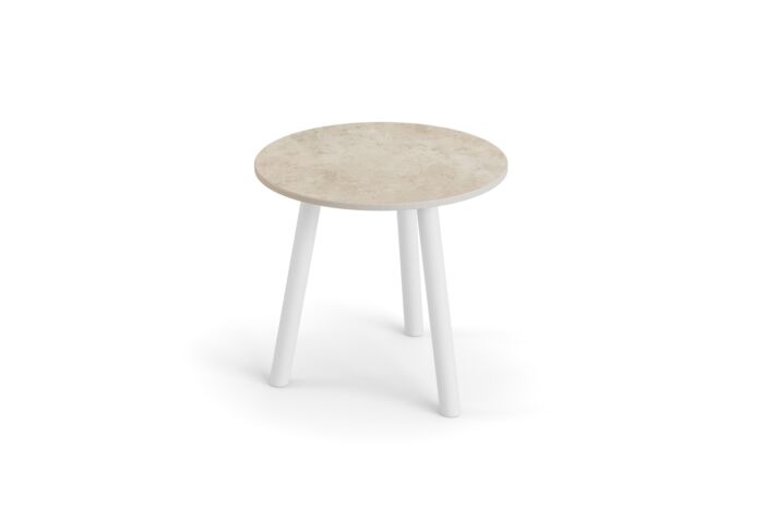 Jati&Kebon Ronda sidetable-Ø45cm white-chianca