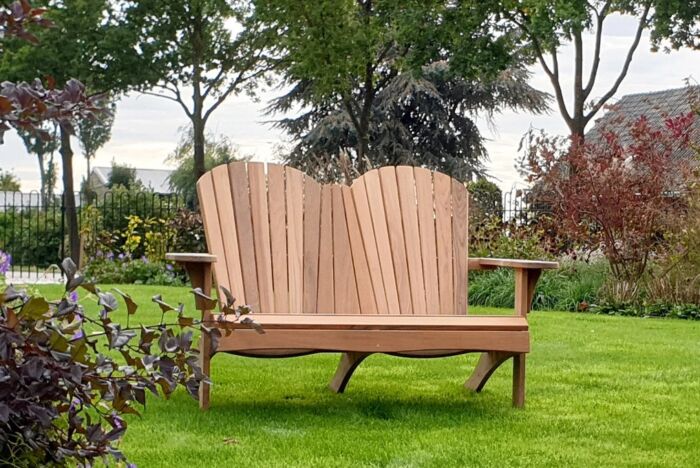 Traditional Teak SIENNA beach chair 2-seater - Afbeelding 4