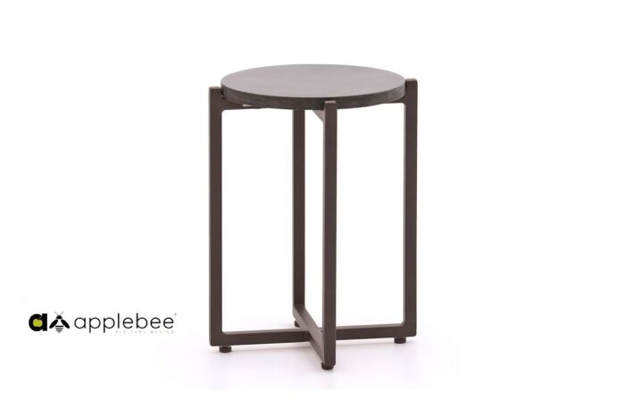 Applebee BIJOU coffee tafel Taupe frame concrete lava top 34 cm