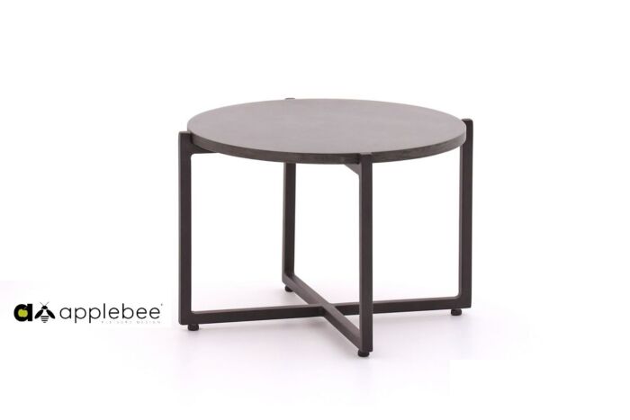 Applebee BIJOU coffee tafel Taupe frame concrete lava top 54 cm
