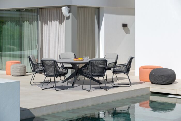 Jati&Kebon ALDEN dining stoel Charcoal - Afbeelding 2