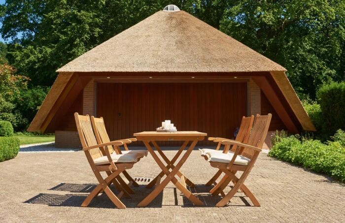 Traditional Teak ALEXIA zitkussen klapstoel - Afbeelding 2