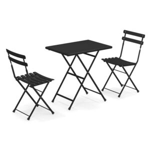 Emu Arc en Ciel bistro set Black