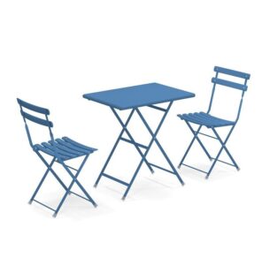 Emu Arc en Ciel bistro set Marine Blue