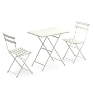 Emu Arc en Ciel bistro set Matt White
