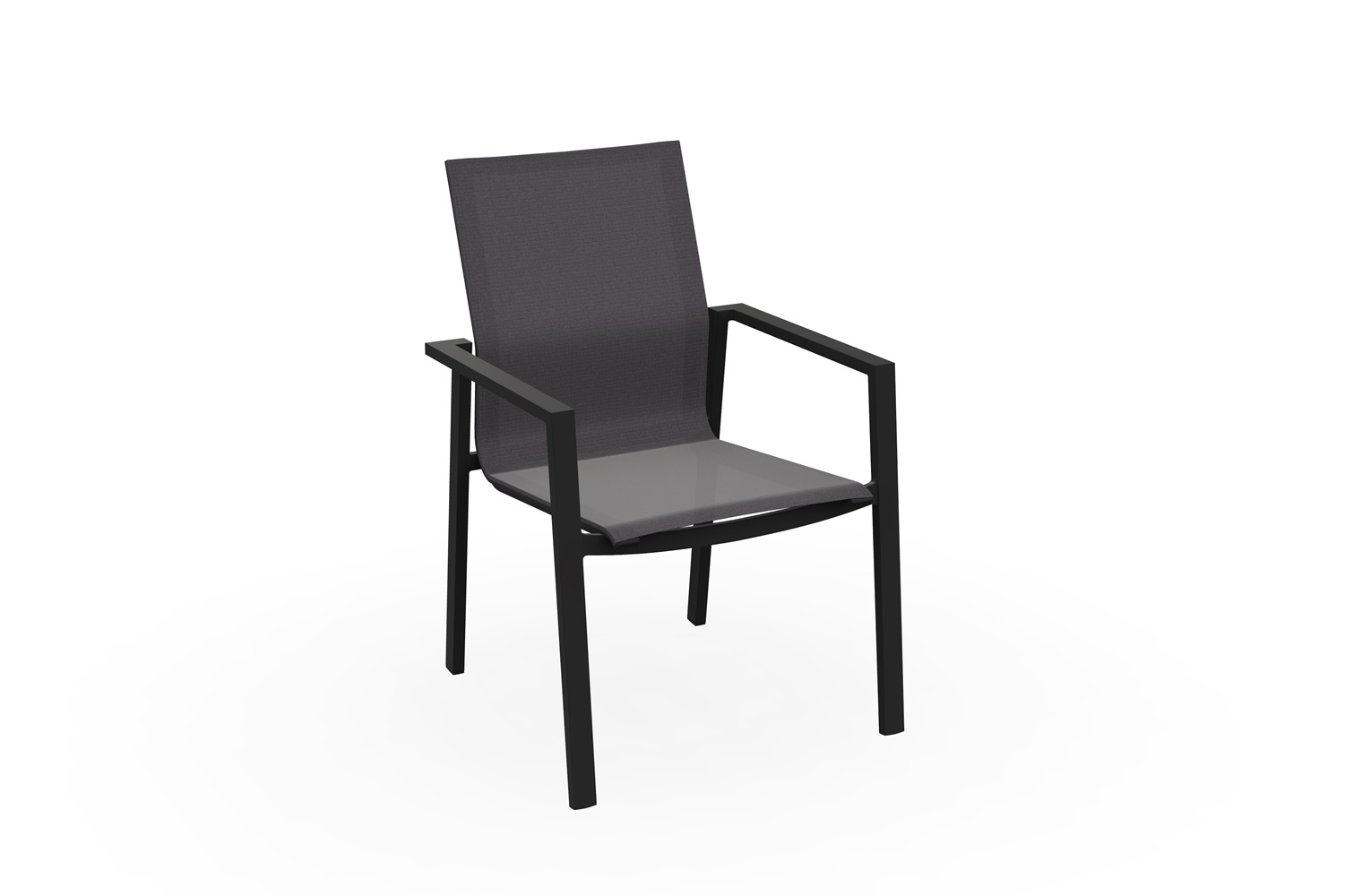 Jati-en-Kebon Beja dining stoel-black-dark-grey