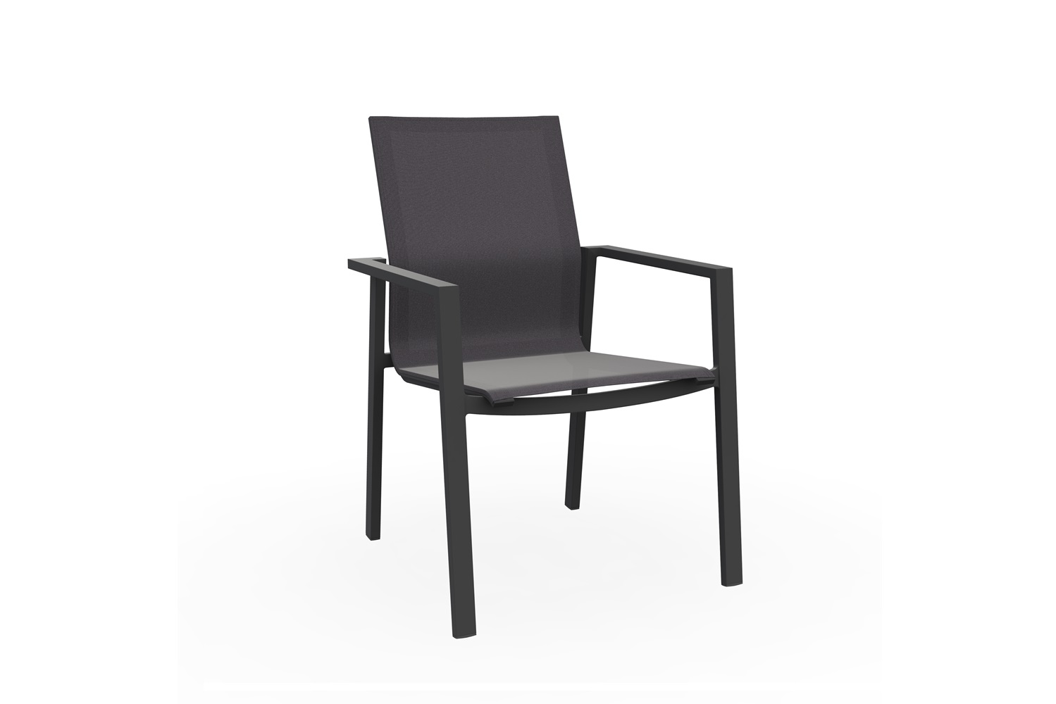Jati-en-Kebon Beja dining stoel-charcoal-dark-grey