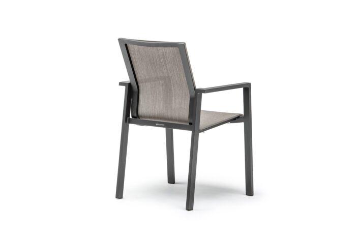 Jati&Kebon BEJA dining stoel Charcoal-Taupe - Afbeelding 4