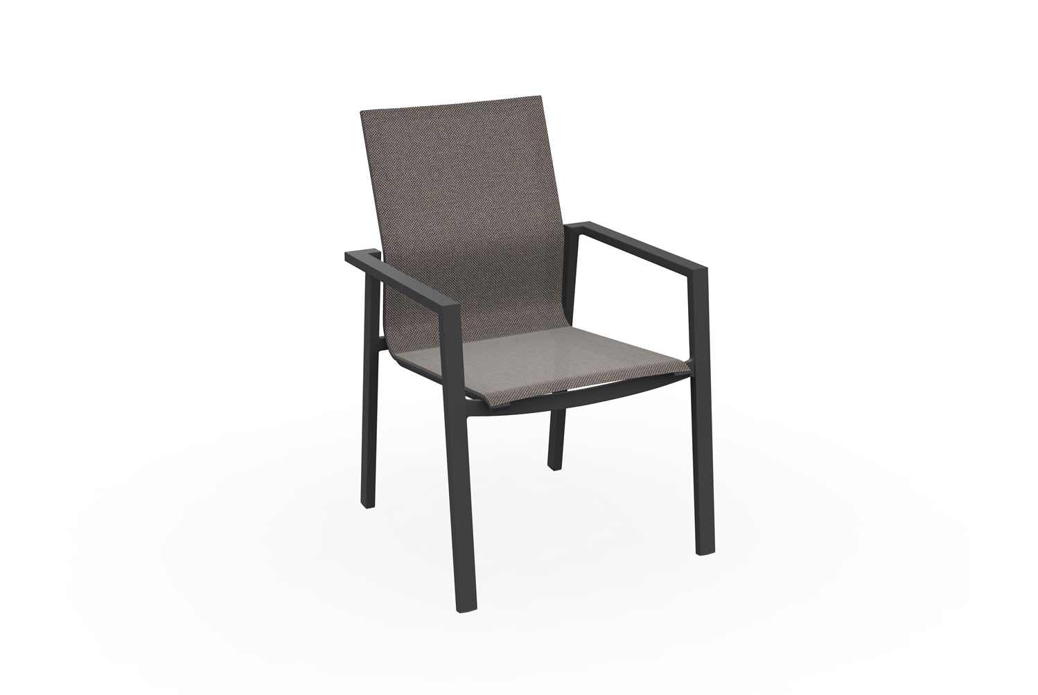 Jati-en-Kebon Beja dining stoel-charcoal-taupe