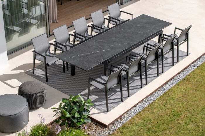 Jati&Kebon BEJA dining stoel Black-Dark Grey - Afbeelding 2