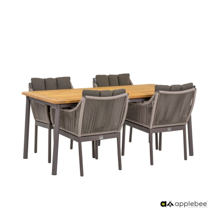 Applebee BIJOU tafel teak top 180x90 cm - Afbeelding 4