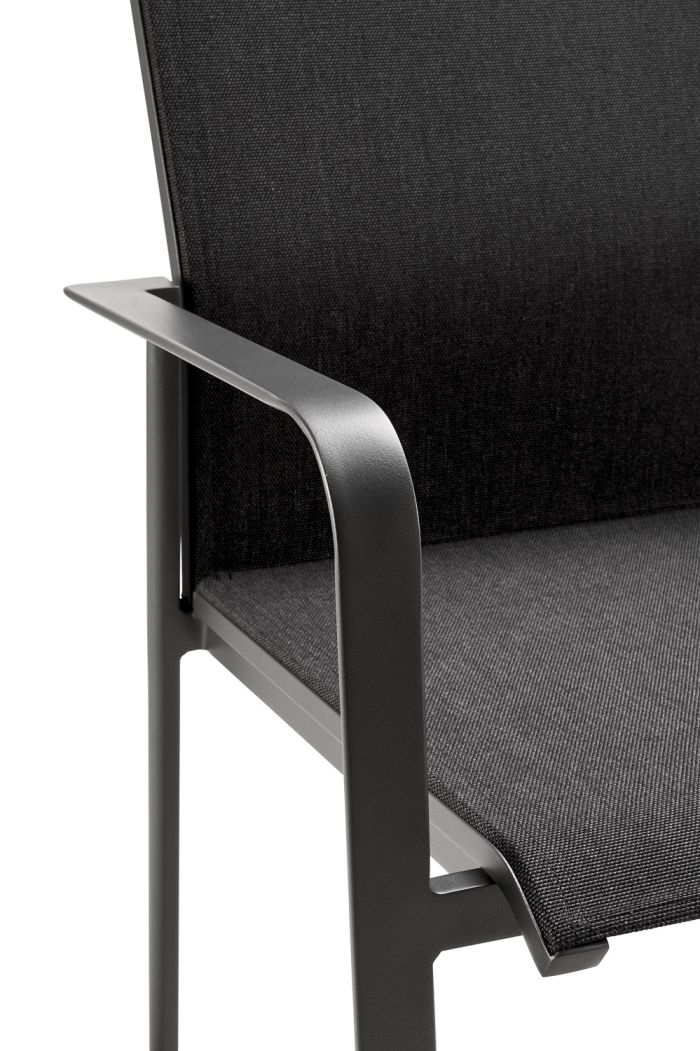Solpuri BREEZE stapelstoel hoge rug Anthracite - Afbeelding 3
