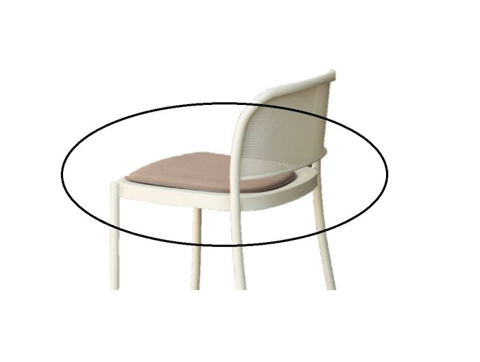 Emu CAFÉ polyester zitkussen (bestelaantal per 4)