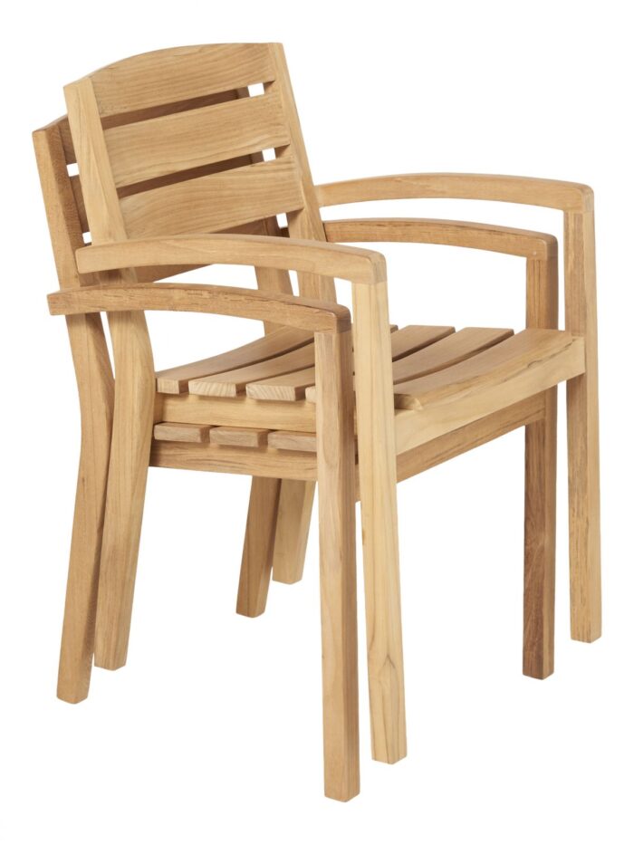 Traditional Teak CARLOS stapelstoel - Afbeelding 3
