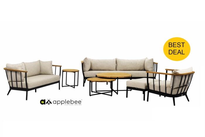 Applebee CONDOR lounge Black set 2