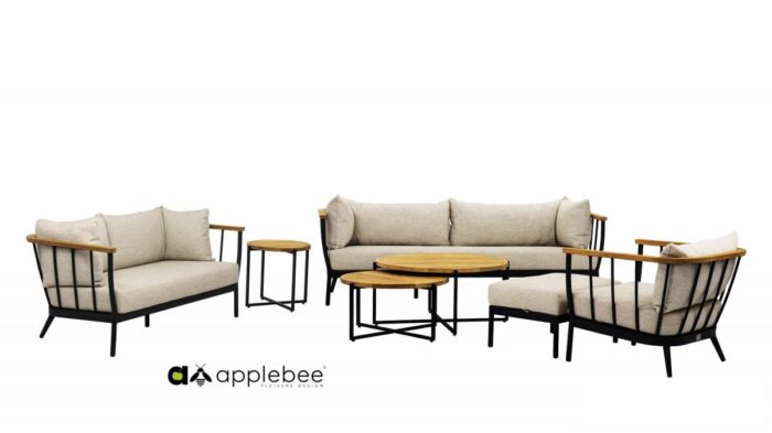 Applebee CONDOR lounge Black set 2 - Afbeelding 2