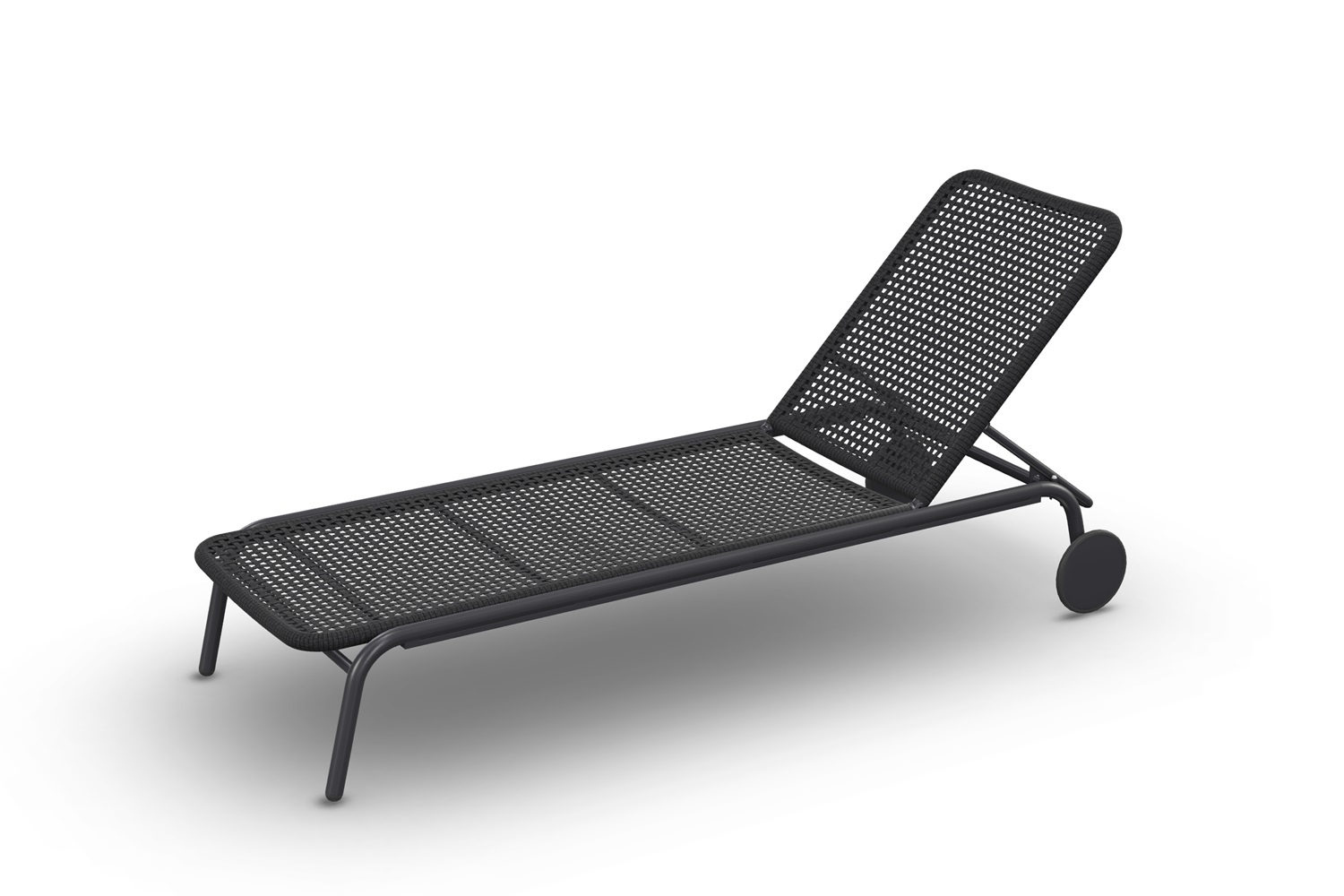 Jati-en-Kebon Durham sunlounger charcoal 