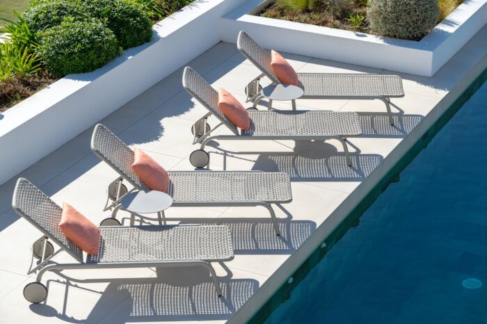 Jati&Kebon DURHAM sunlounger ligbedkussen Sunbrella Natté Sooty (bestelaantal minimaal 2) - Afbeelding 4