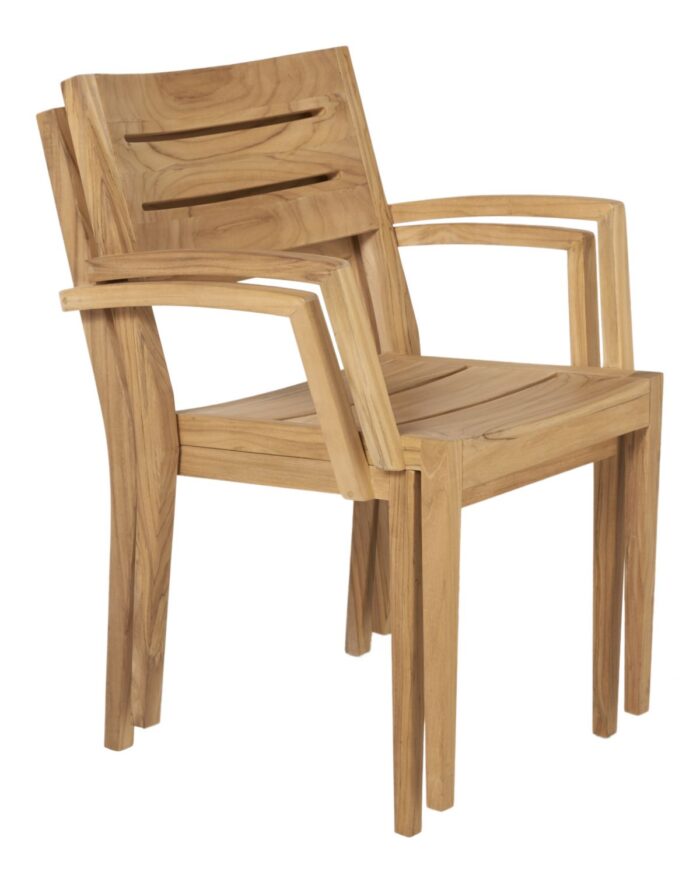 Traditional Teak GRACE stapelstoel - Afbeelding 4
