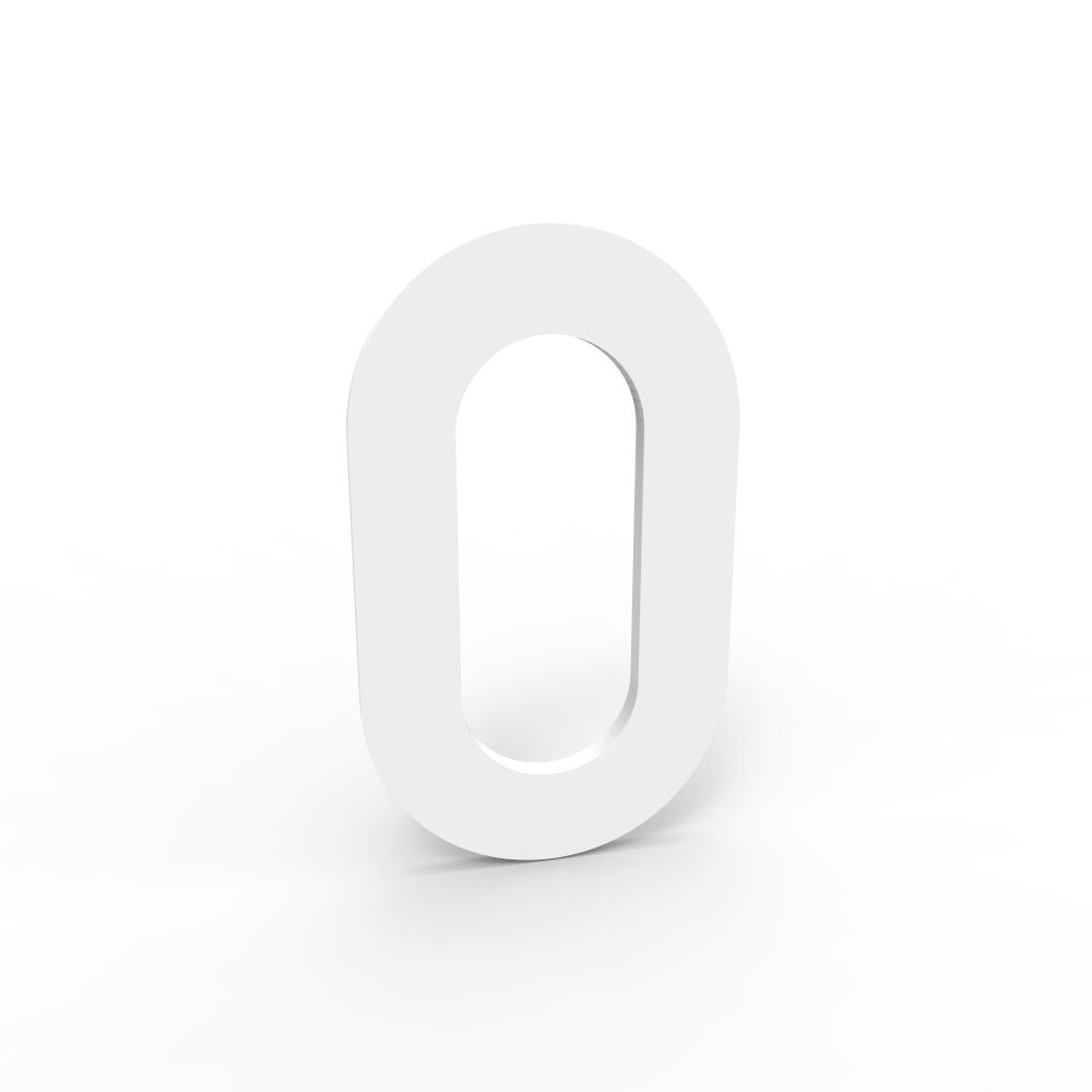 eSafe huisnummer 4 mm wit 0