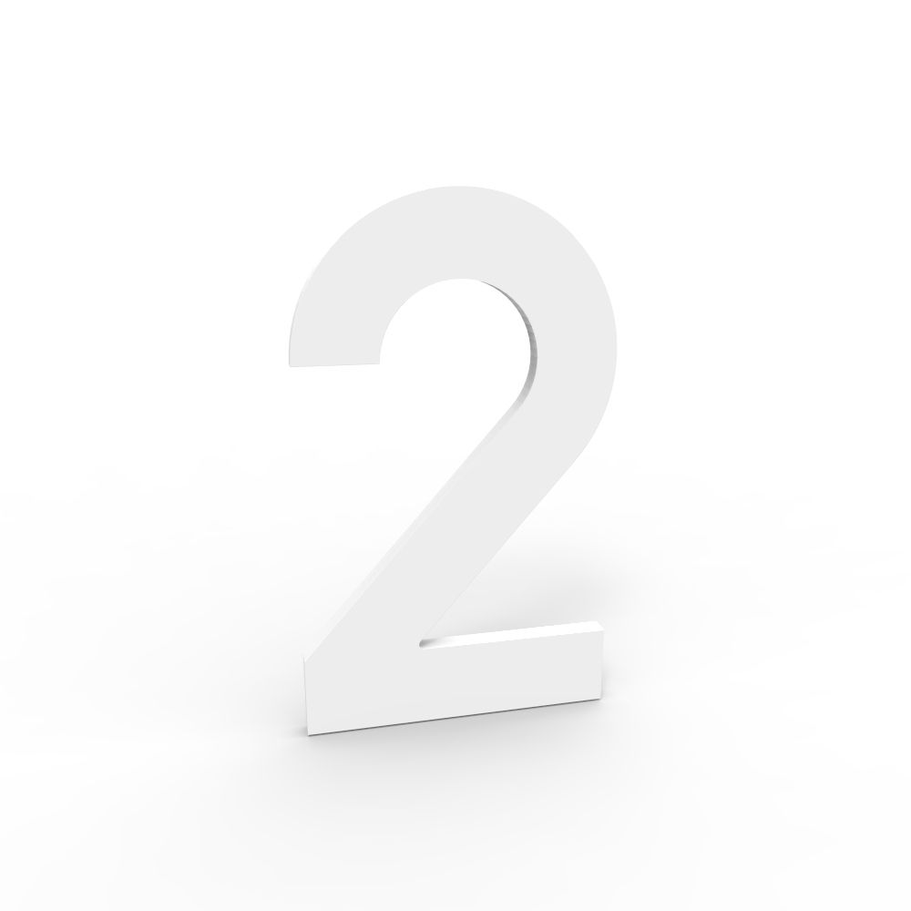 eSafe huisnummer 4 mm wit 2