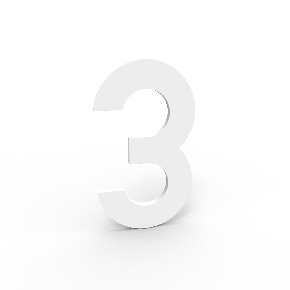 eSafe huisnummer 4 mm wit 3