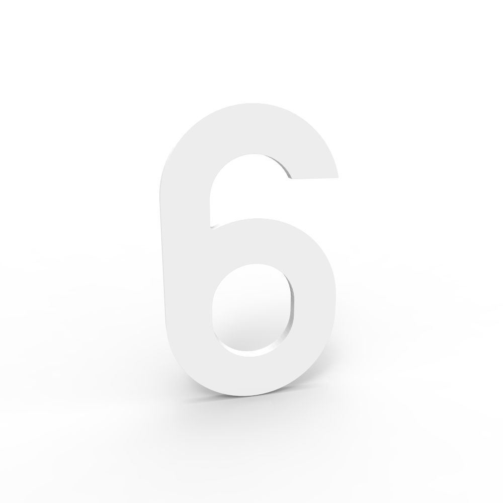 eSafe huisnummer 4 mm wit 6