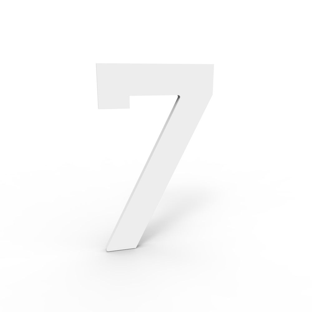 eSafe huisnummer 4 mm wit 7