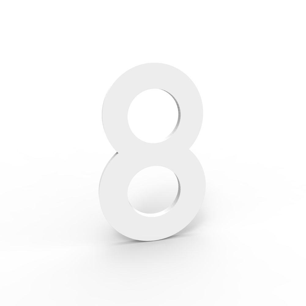 eSafe huisnummer 4 mm wit 8