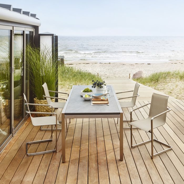 Solpuri JAZZ freischwinger, stapelbaar RVS/ Softex Sand - Afbeelding 2