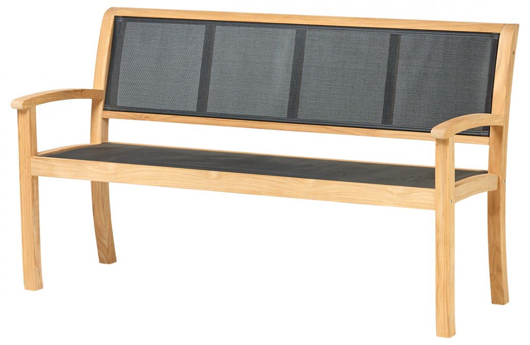 Traditional Teak Kate bank black